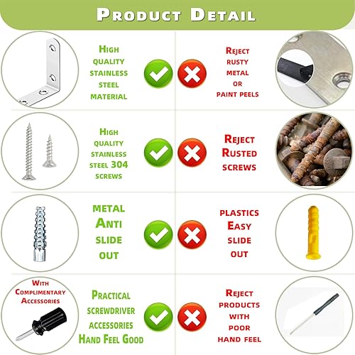 Miniatura 4 de Anclajes para muebles, anclajes de pared antipunta para prueba de bebés, cerraduras de seguridad para gabinetes, evitar que se caigan muebles (2