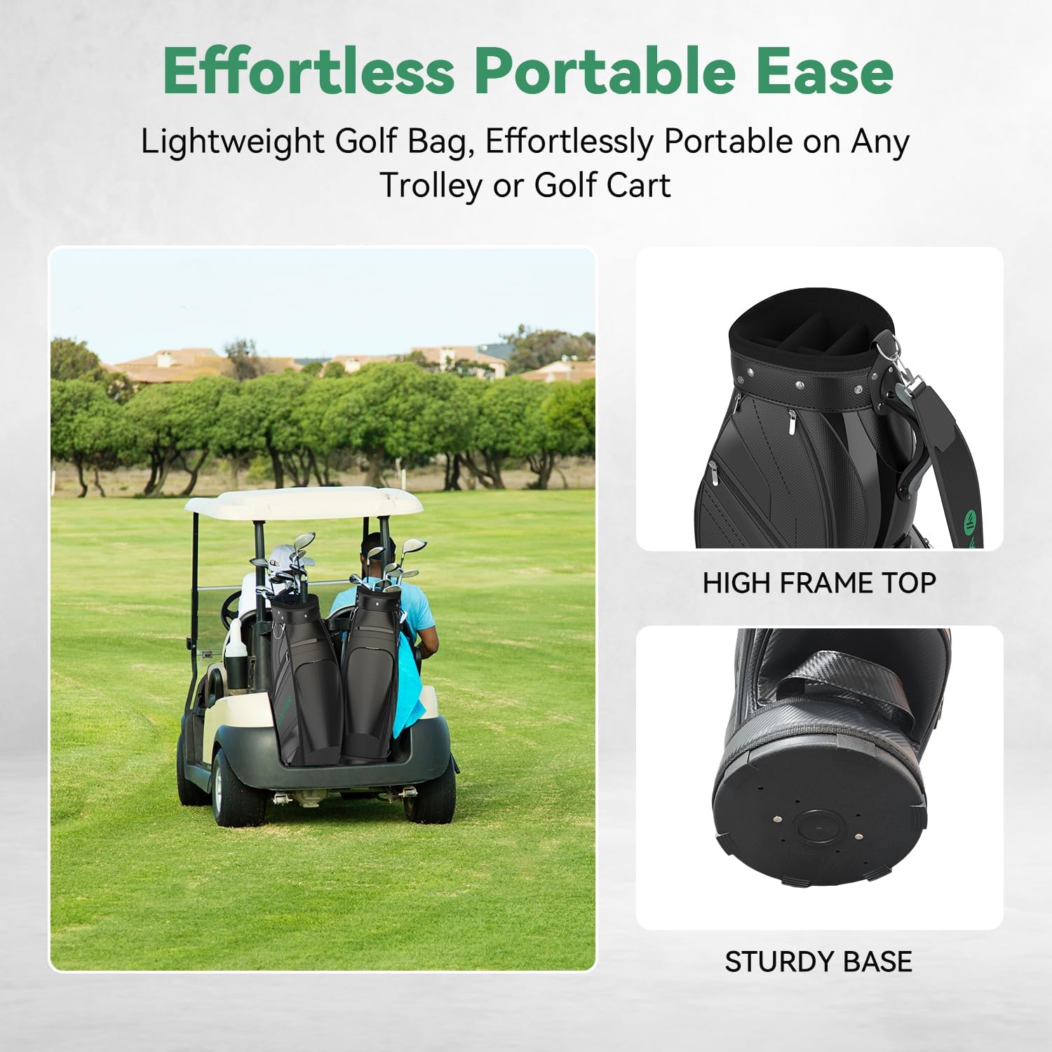 ルディックゴルフ スカル 合皮 限定キャディバッグ GY×BK シェリフ