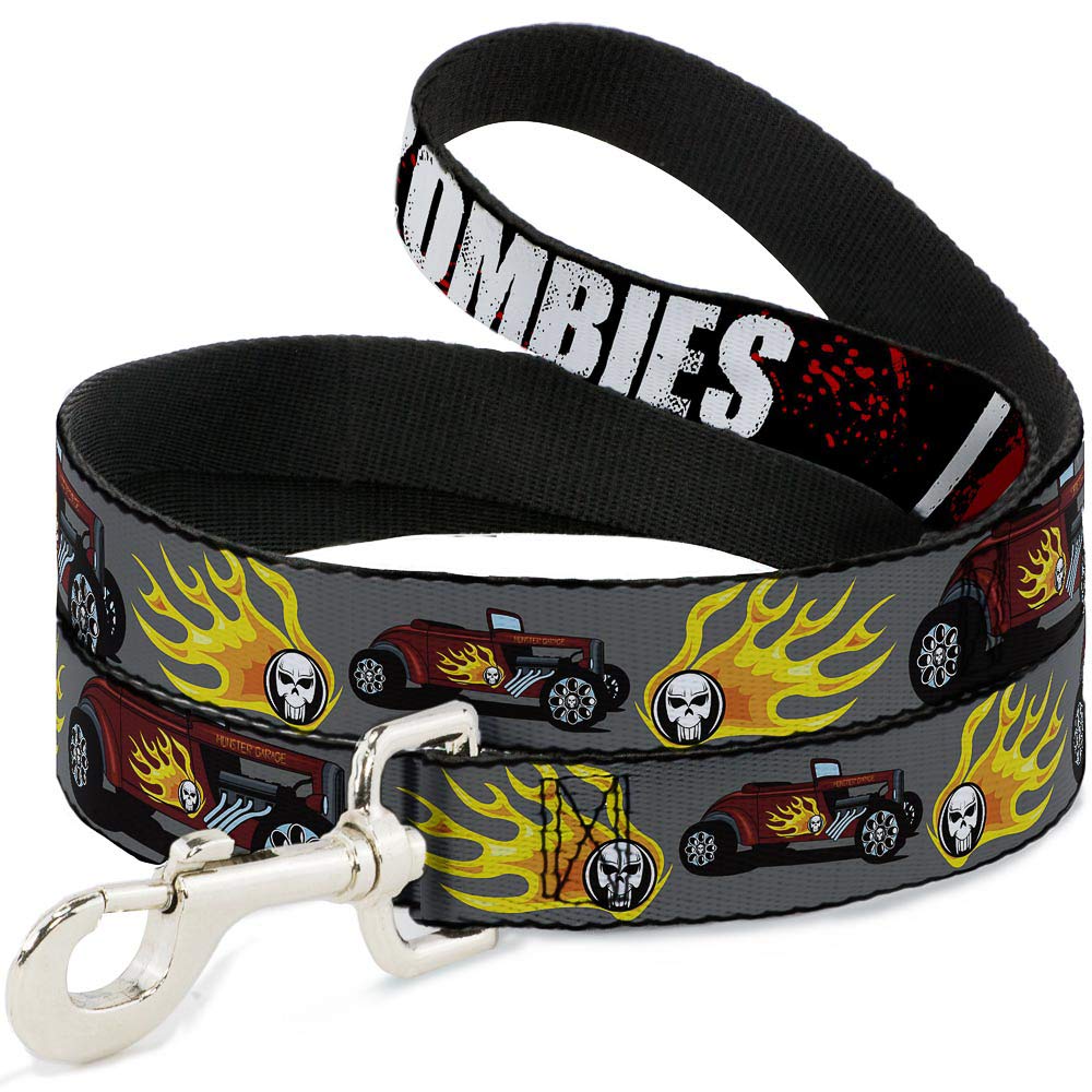 Laisse pour Animal Domestique Buckle Down I Heart Zombies Blanche et Rouge de 6m