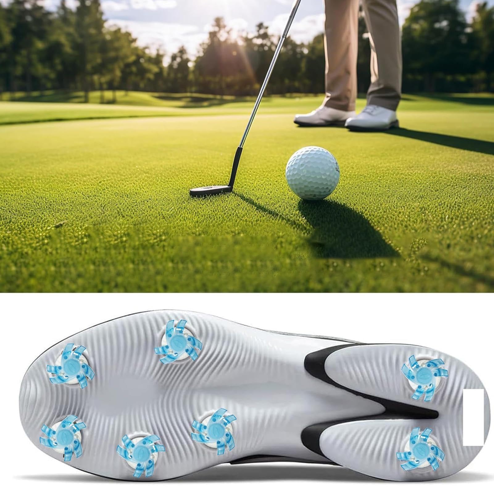 20 Pezzi Golf Spikes Con Chiave - Compatibile Con FootJoy, Nike, Callaway, Puma, ASICS, SQAIRZ, Johnston & Murphy, Payntr, Under Armour, Adidas, Okaley, Fast Twist 3.0, Sistemi
