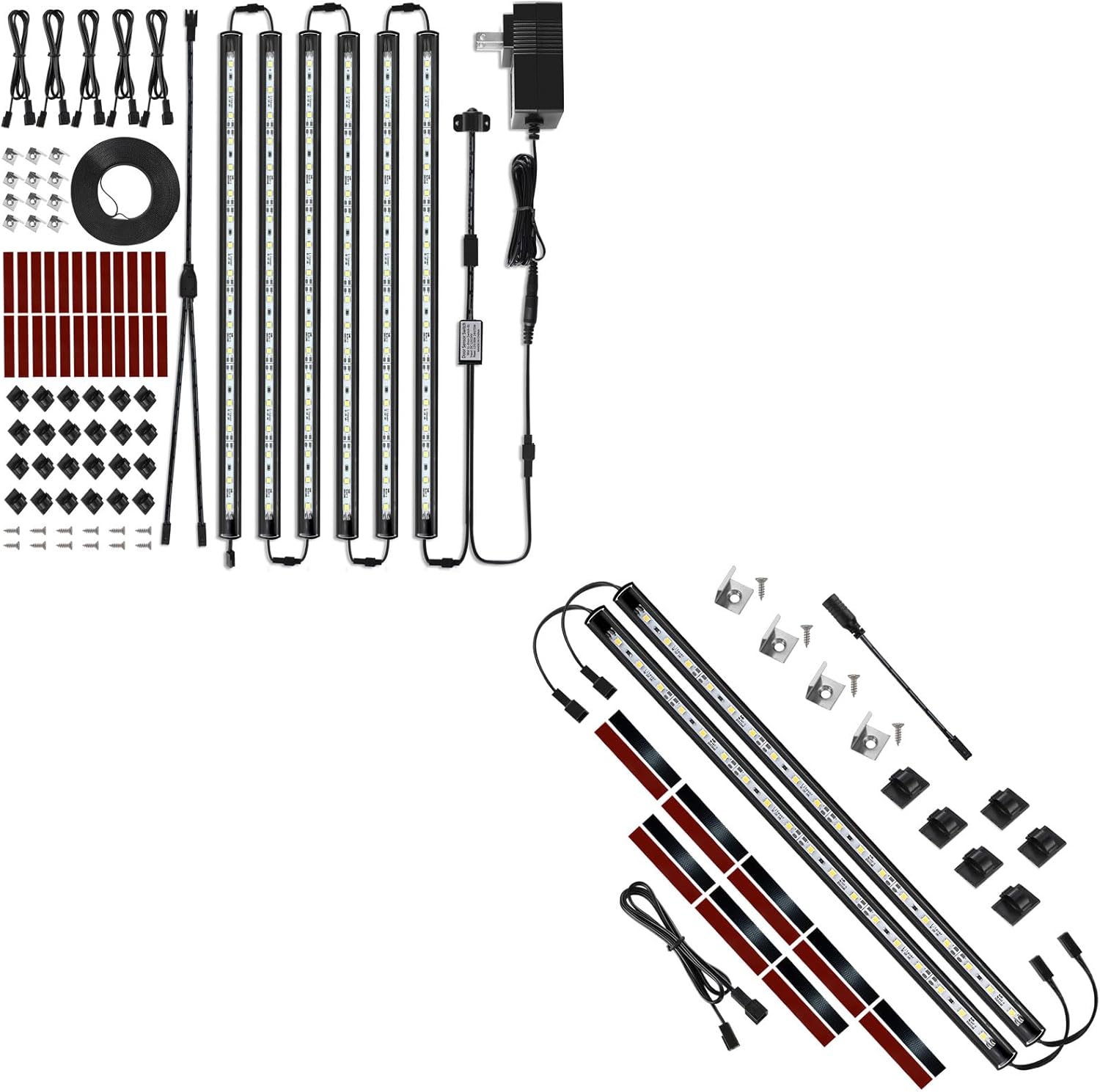 Litever Motion Activated LED Lighting Kit + Extra Add on 12" Light Bars