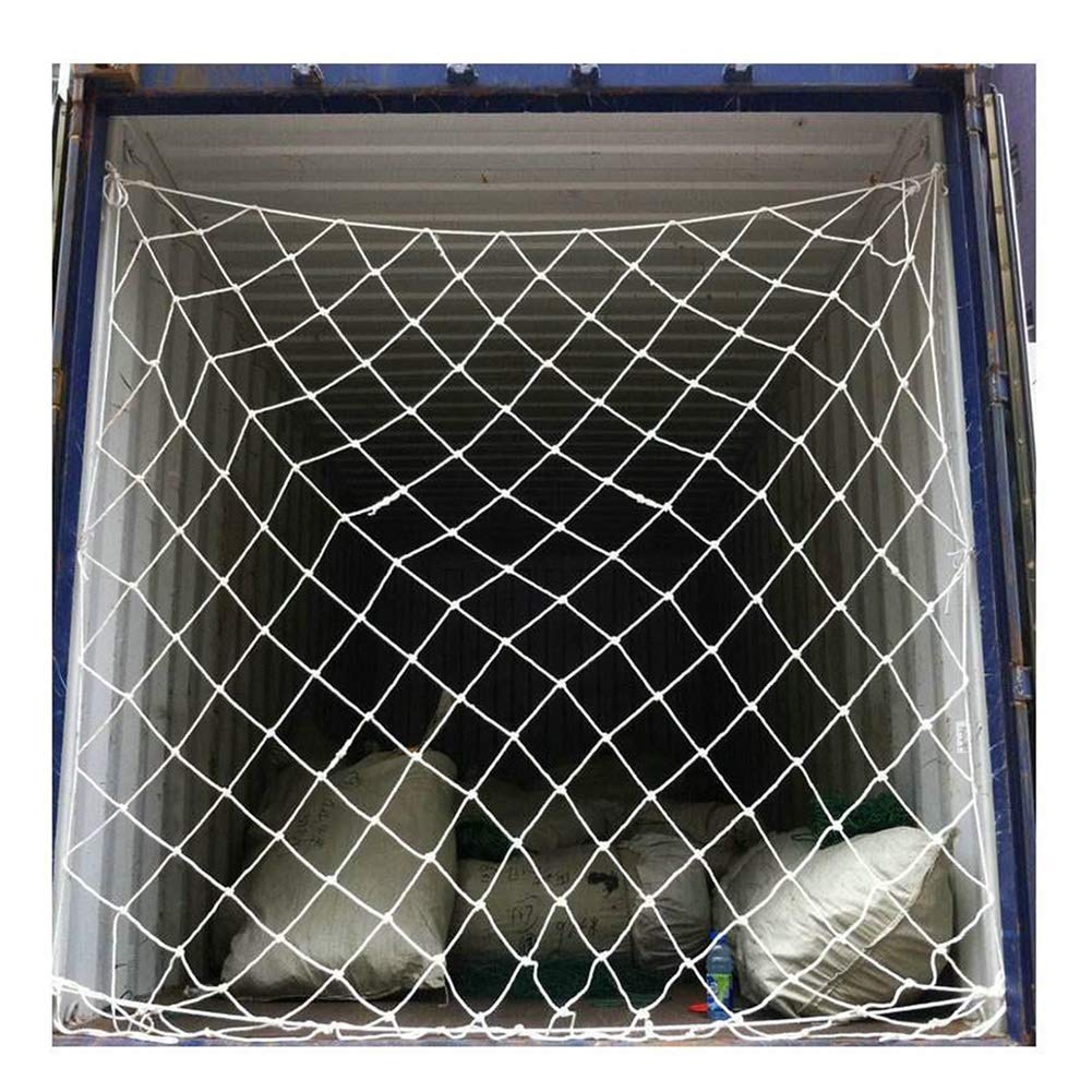 LJIANW Safety Net Cargo Net Trailer Netting Container Protective Net Safety Anti-fall Net Nylon Sealing Net,12Sizes (Color : White, Size : 2.4X3M/5CM)