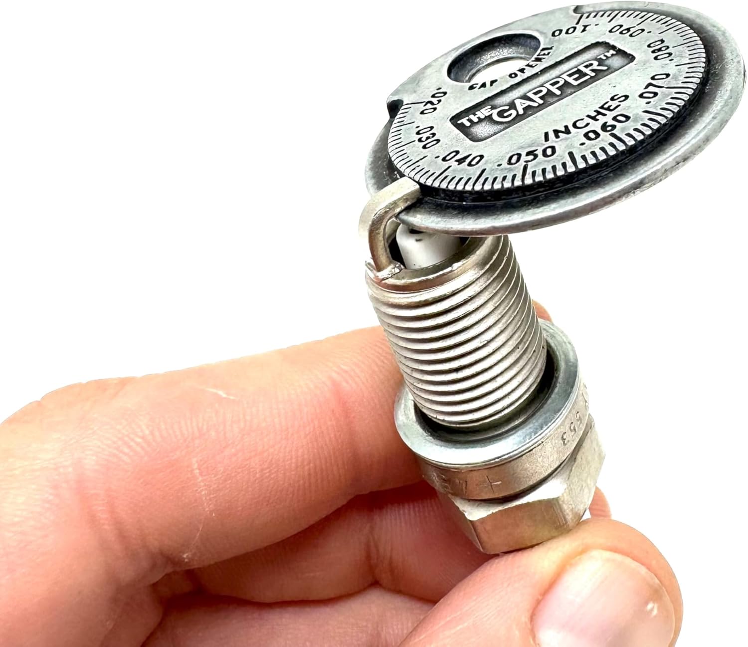 CTA Tools 3235 Spark Plug Gapper: Coin-Style Spark Plug Gap Tool, 0.020"–0.100" Measurement Range, Plated Steel, Quick-Check Reference Tool