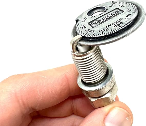 CTA Tools 3235 Spark Plug Gapper: Coin-Style Spark Plug Gap Tool, 0.0200.100 Measurement Range, Plated Steel, Quick-Check Reference Tool