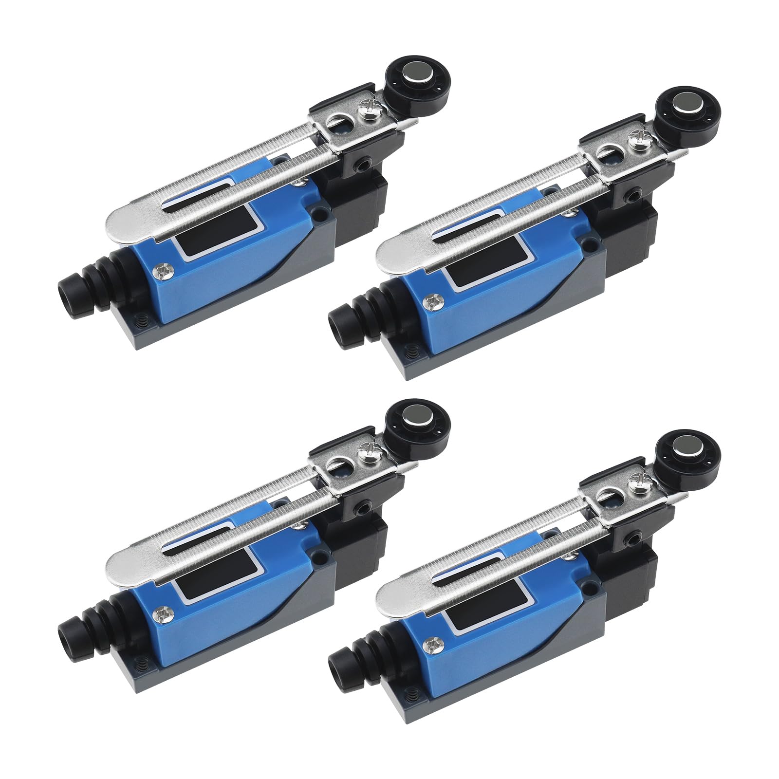 ECSiNG 4PCS ME-8108 Interruttori di finecorsa regolabile a leva a rullo interruttore NC-NO per macchine utensili sollevamento macchinari apparecchiature elettriche AC 250 V 2 A o DC 220 V 0,25 A