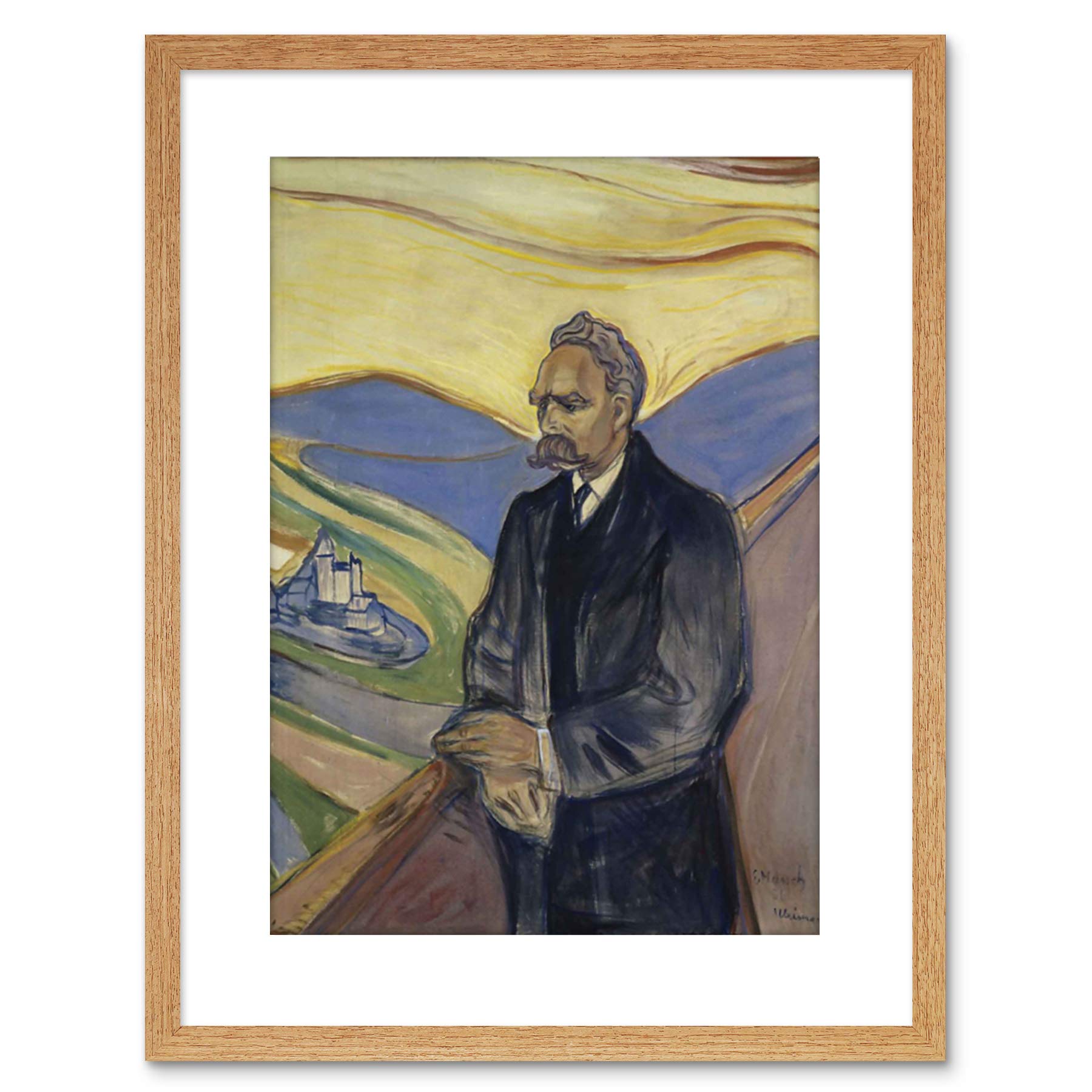 Wee Blue Coo Edvard Munch Friederich Nietzsche Painting Framed Art Print