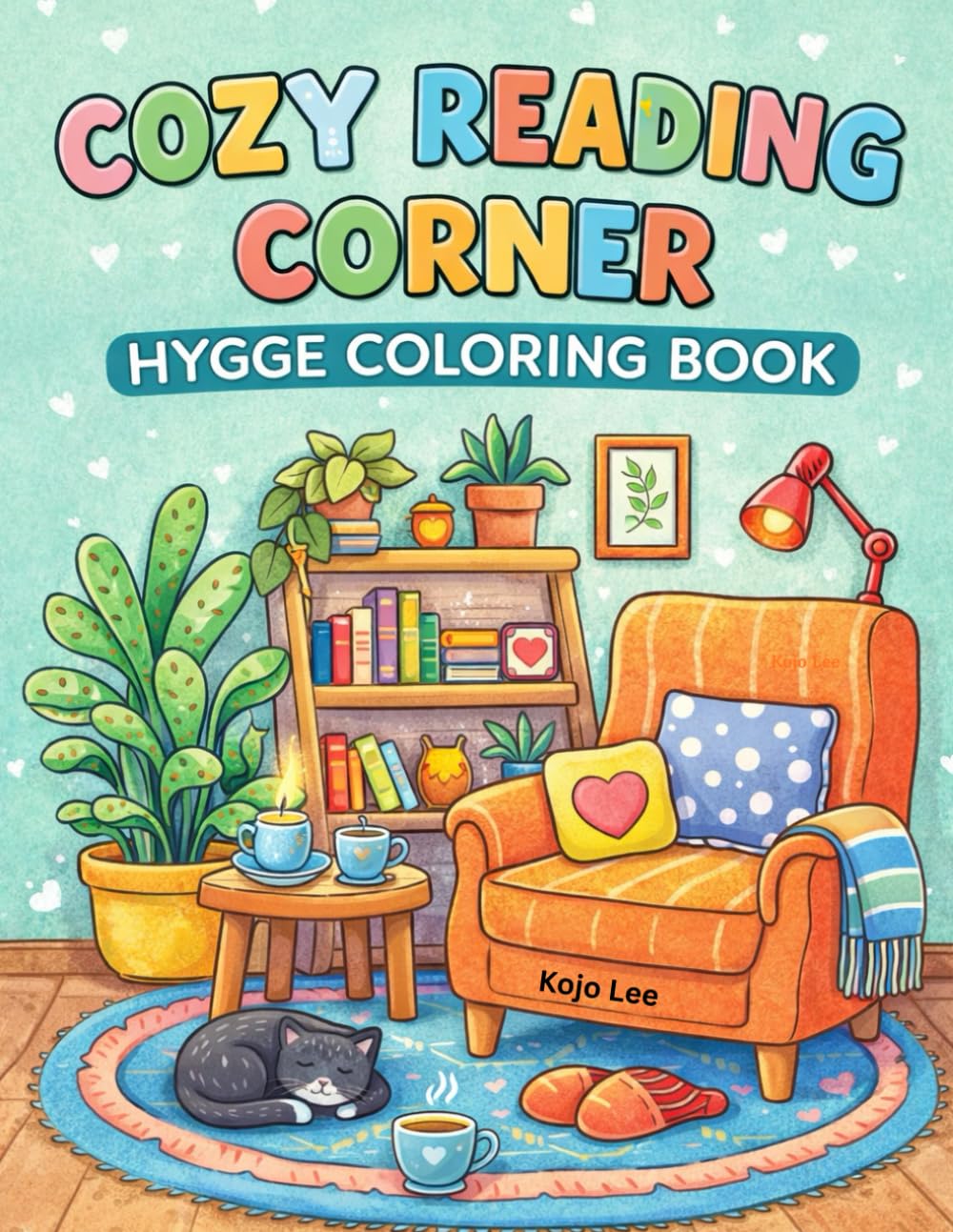 Cozy Reading Corner Hygge Coloring Book: 40 Snug Armchair Nooks with Bookshelves and Blankets for Stress Relief
