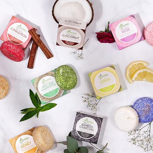 Miniatura 7 de Jabón para el cabello con efecto barra de champú sólido y acondicionador, paquete de 12 barras de champú naturales para cabello con aceites