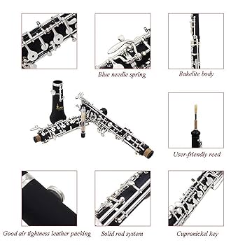 Amazon.co.jp: KLKL プロのオーボエCキーシルバーメッキ木管楽器