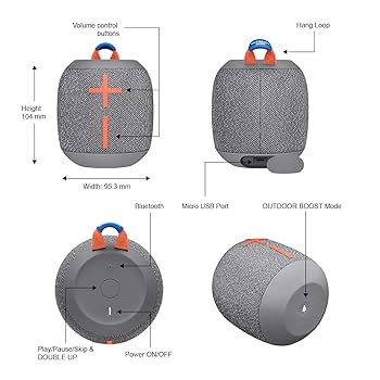 Ultimate Ears Wonderboom 2 ワイヤレススピーカー Ultimate Ears WONDERBOOM 2 - Surprisingly Big 360 Sound Anywhere