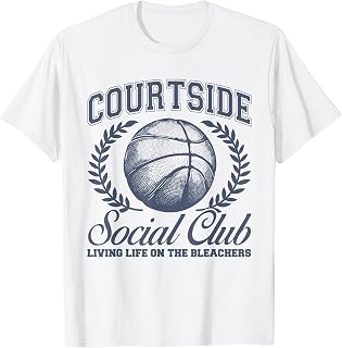Basketball Mom Matching Courtside Social Club Women Girls T-Shirt