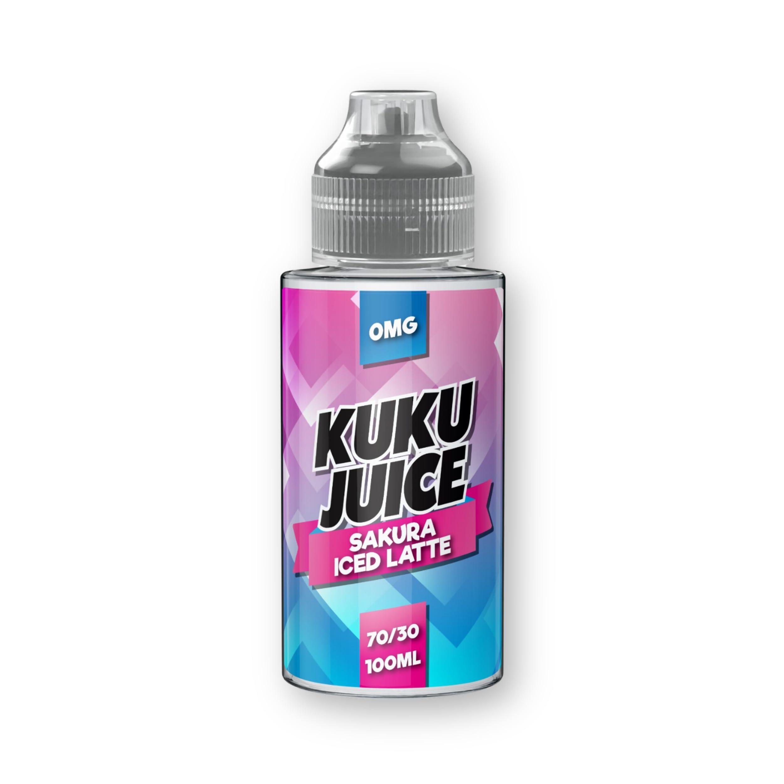 Kuku Juice E-Liquid SakuraIcedLatte - Crafted with a 70VG/30PG blend 0 Nicotine - 100ml Hassle Free E - Cig liquid Short Fill Bottles