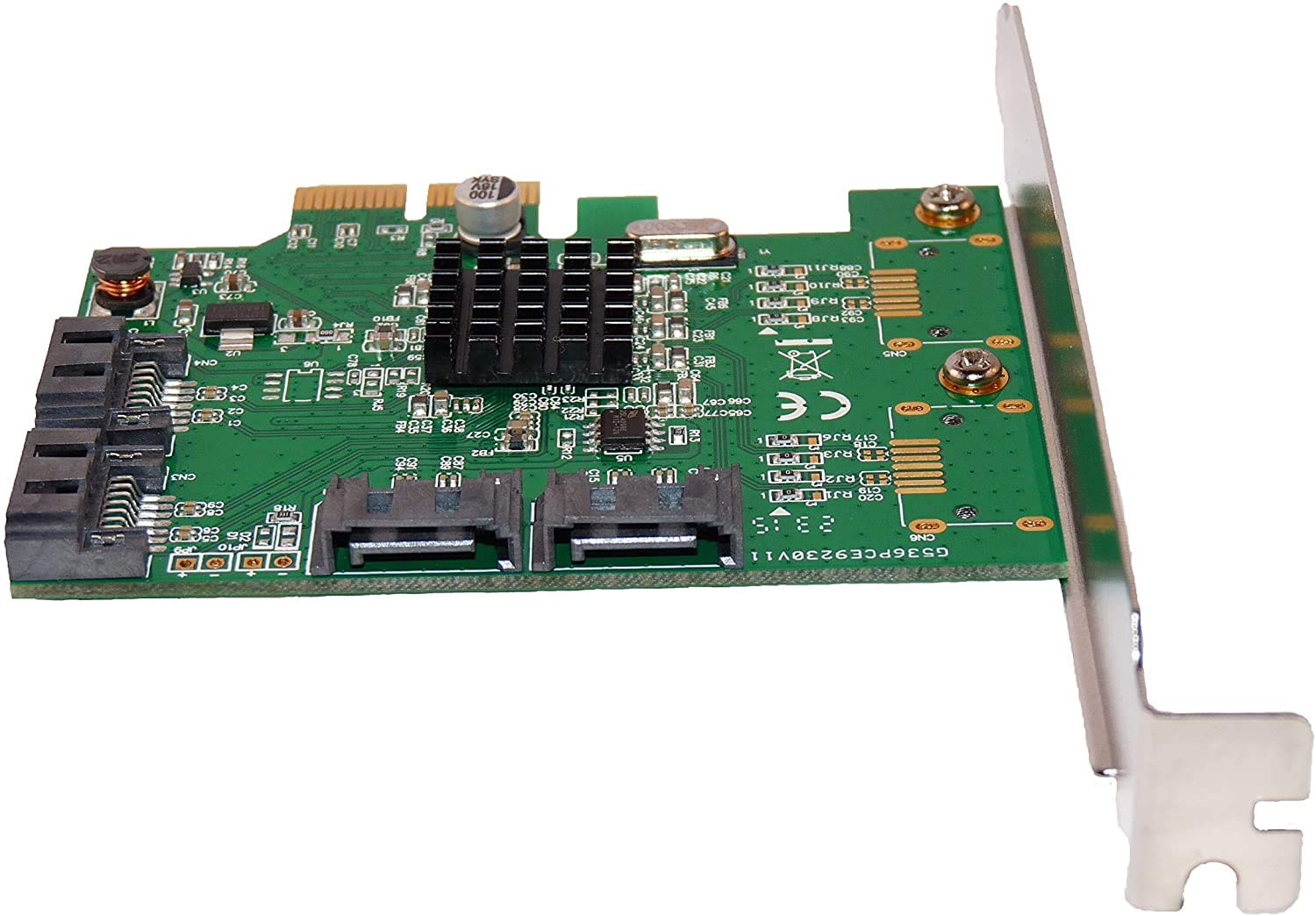 KALEA-INFORMATIQUE Scheda controller da PCI Express PCIe a 4 porte SATA con chipset Marvell 88SE9230 - Raid 0 1 10