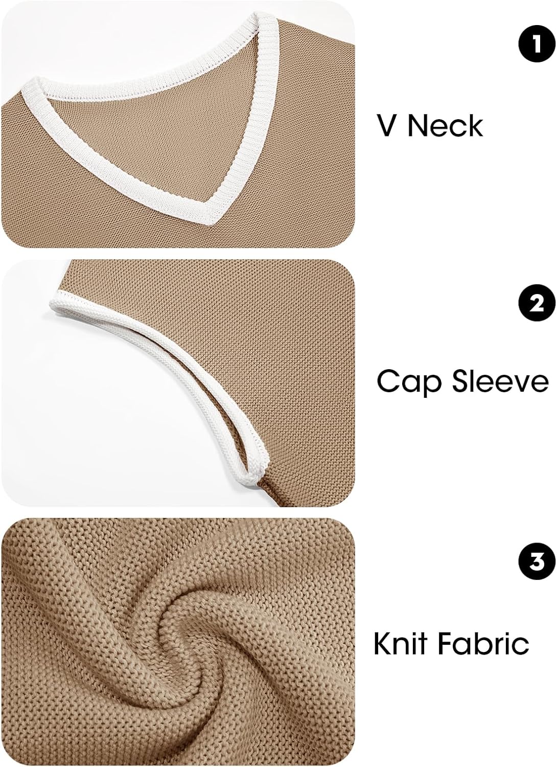 Imily Bela Summer Cap Sleeve Sweater Vest for Women Casual V Neck Sleeveless Knit Pullover Tank Tops 2025 Spring Shirts - Image 6