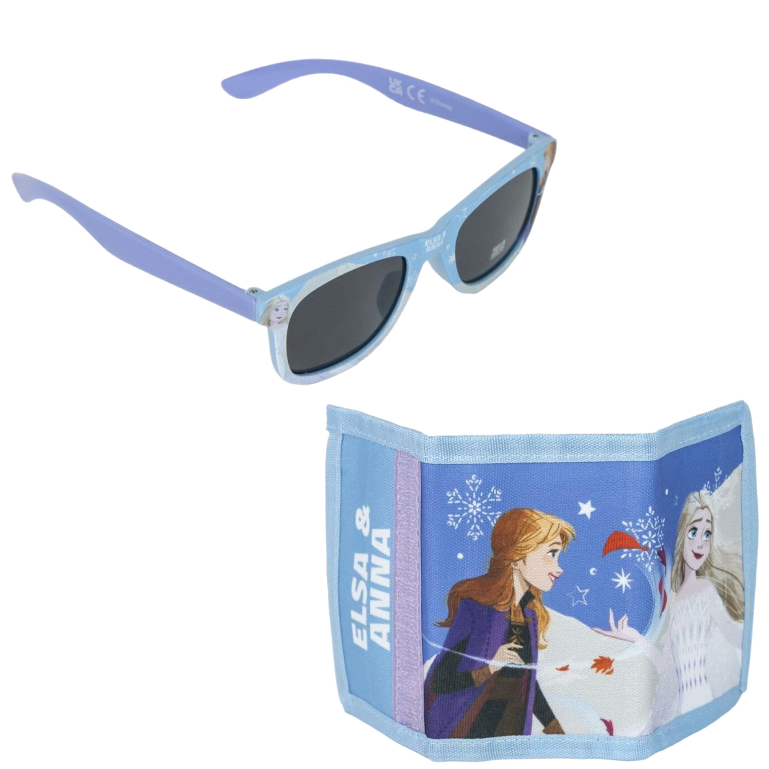 CERDÁ LIFE'S LITTLE MOMENTS Frozen Sunglasses and Wallet Set - Blue Colour - UV 400 Protection and Category 3 Filter - Wallet with Several Compartments - Original Product Designed in Spain