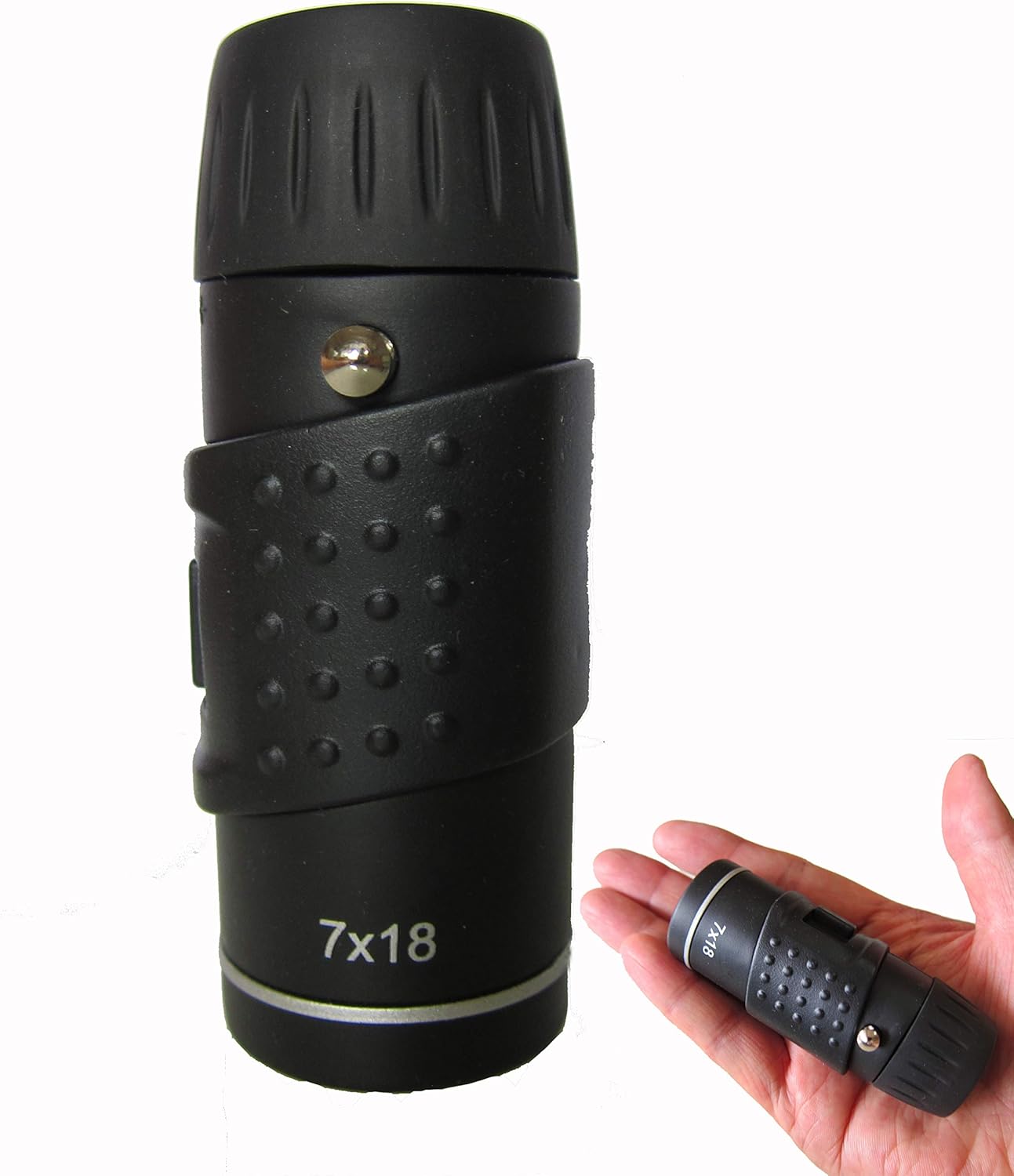 Monocular Catalejo de Bolsillo 7x18 con Enfoque Ajustable Telescopio Pequeño de Mano Pequeño, Resistente al Agua, Portátiles para Camping, Observación de aves, Viajes
