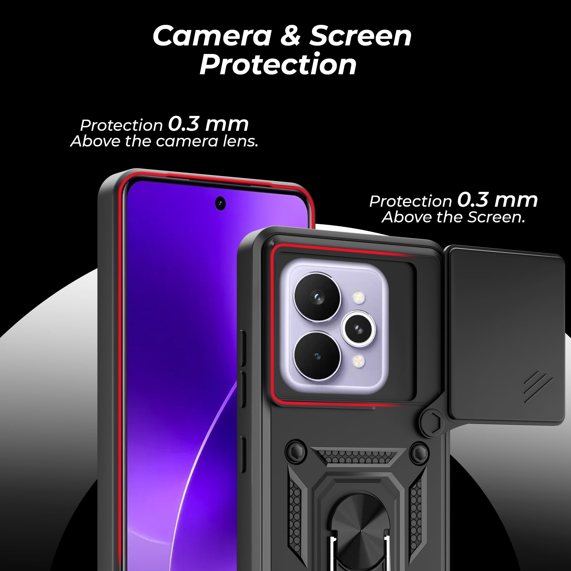 Realme 15 Pro Case - Armor Ring Stand Cover -6 Realme 15 Pro Case - Armor Ring Stand Cover -6