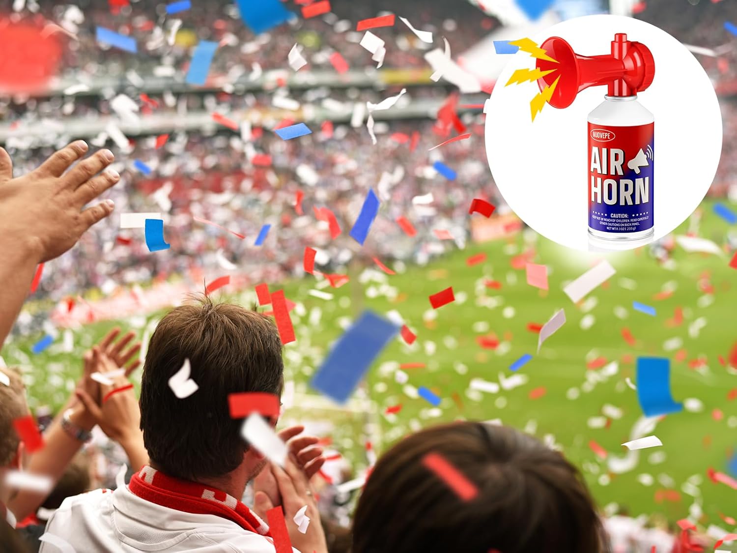 Air Horns for Safety 8.3oz, Boat Horn Marine Coast Guard Approved(120 dB), Air Horn for Dogs, Airhorn for Bears, Airhorns Loud (1 Pack)