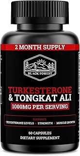 Black Forest Turkesterone Tongkat Ali Supplement 1000mg per Serving (Max Purity 95%) Turkesterone Supplement for Men (Tongkat Ali for Men Longjack 200:1) Similar to Tongkat Ali Fadogia Agrestis