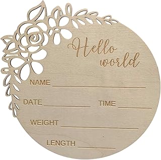 Hello World Birth Announcement Sign, 7.5