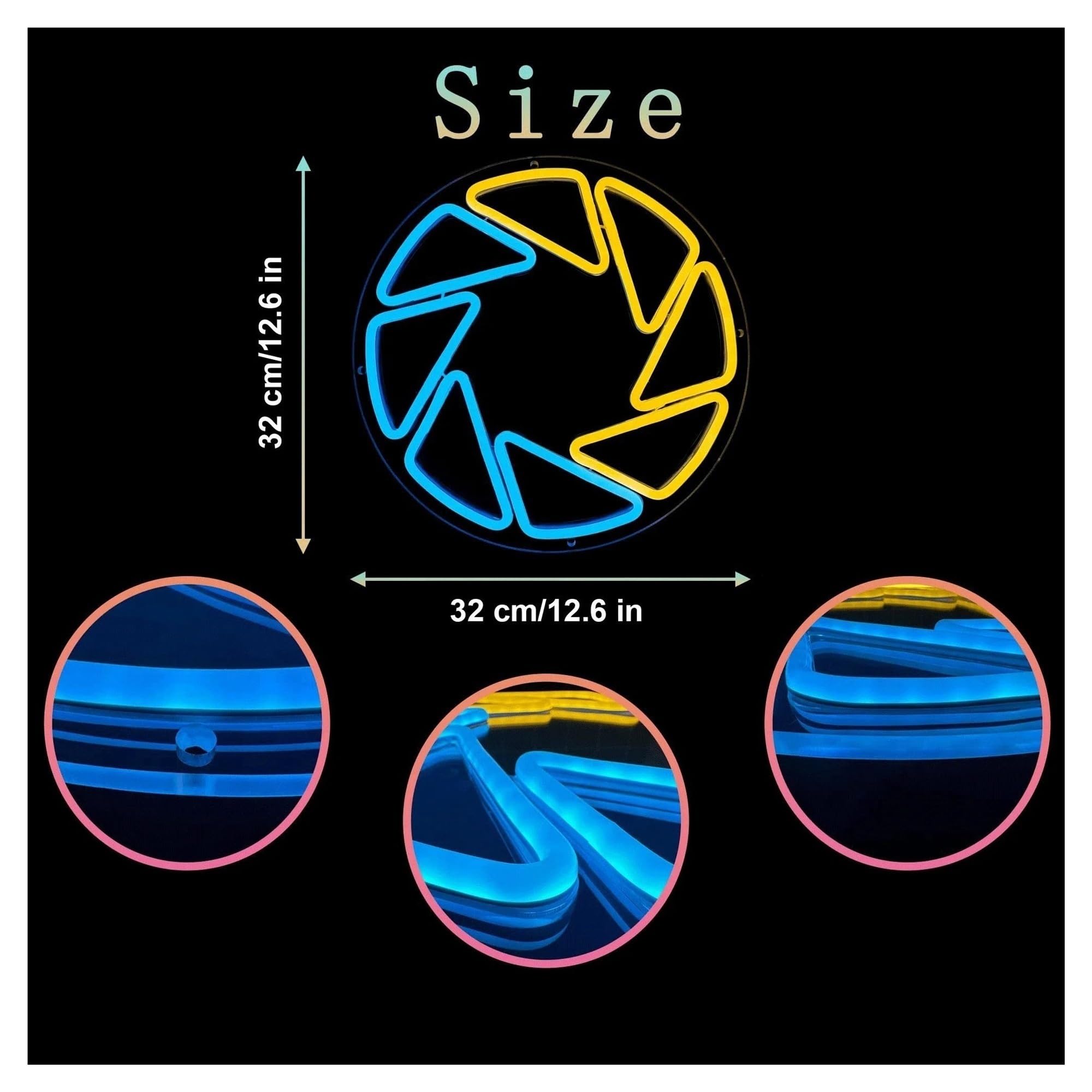 Apertura per insegna al per neon per alimentazione per dimmerabile 32cm×32cm neon
