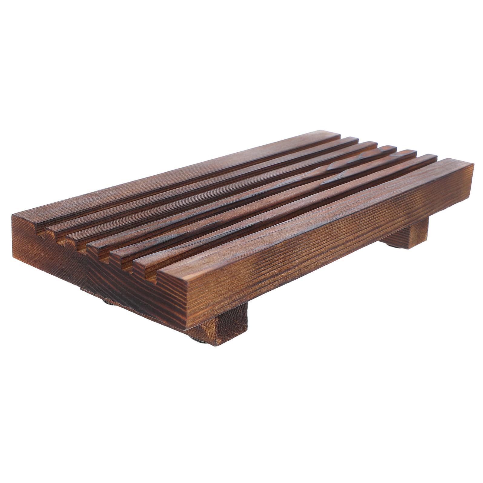 Plateau de toilette en bois support de rangement cuisine et salle de bain style ferme rustique