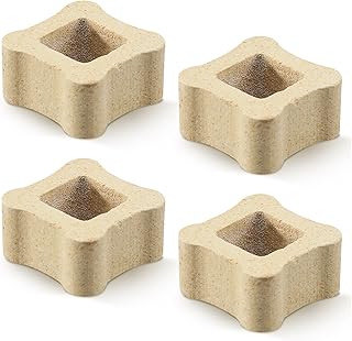 Tuanse 4 Pack 1/2" Tall x 1" Wide Kiln Post High Alumina Kiln Posts Square Ceramic Shelf Supports for High Temperature Kilns and Firing Posts