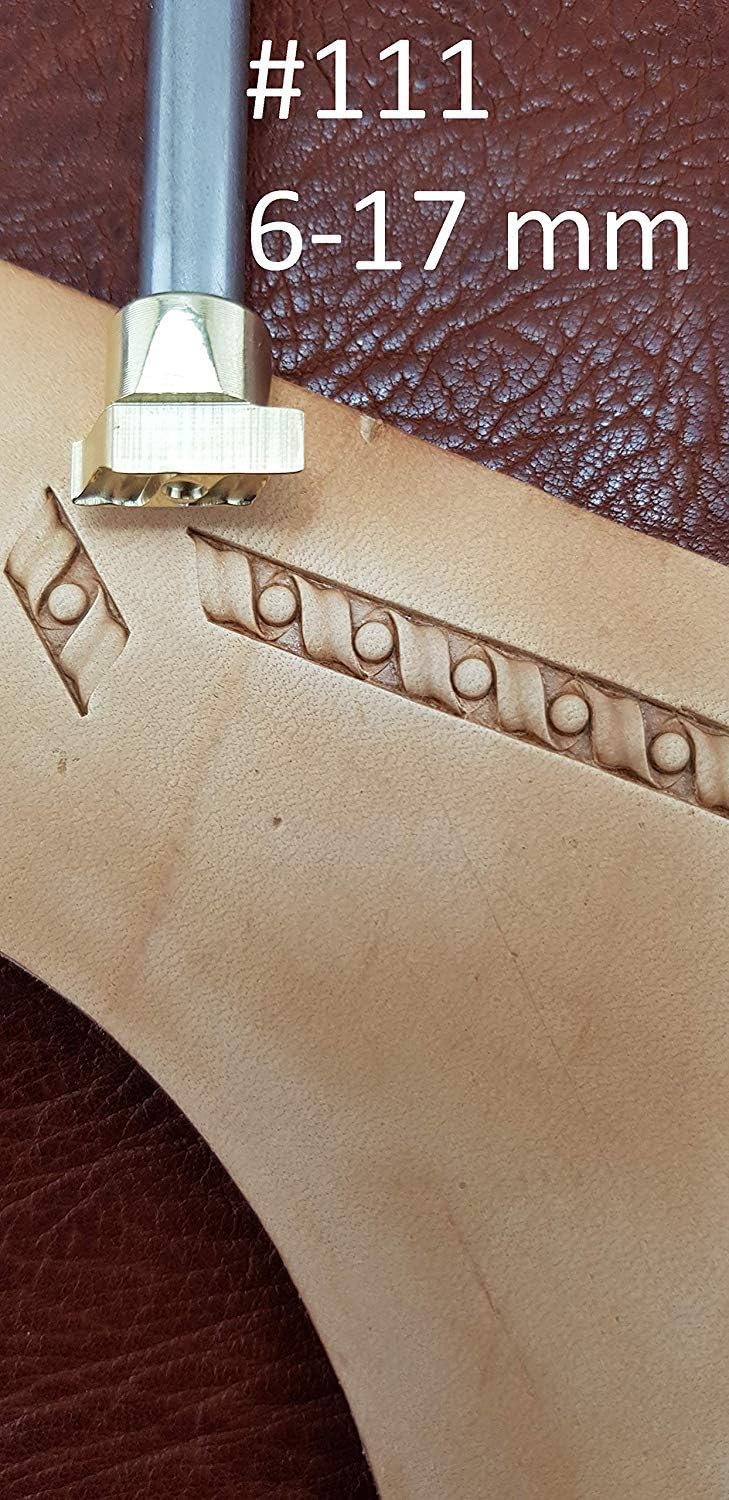 DandS ltd Leather Stamp Tool, Professional Steel Craft Tool for Leatherworking, Embossing, Carving & Stamping Leather Projects, Belts Wallets & DIY Projects Compatible with Mallet #360BSET