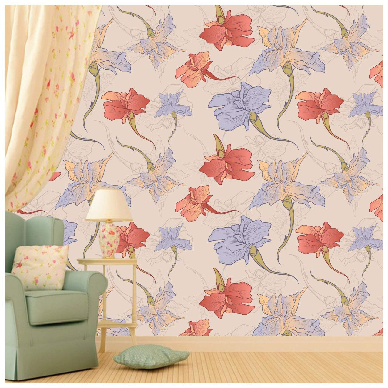 Paper Plane Design Wallpaper Self Adhesive Sticker Theme Floral Printed Multicolour- 40 sq. ft, 16 X 90 inch X 4 Rolls (B07M9FBF9P) Amazon Price History, Amazon Price Tracker