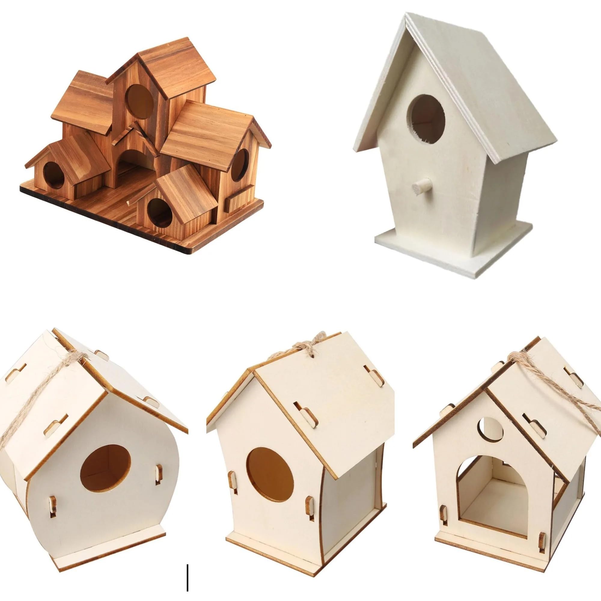 Casita pajaros Exterior Comedero de pájaros de Madera, habitación for pájaros, jardín al Aire Libre, Caja Nido for pájaros, Suministros for Mascotas
