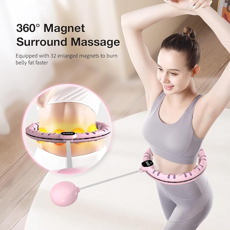 bubbacare Okos Hullahopp Abroncs 16 Levehető Résszel - Állítható Fitness Karika Otthoni Edzéshez, Zsírégetéshez, Digitális Kijelzővel - 110