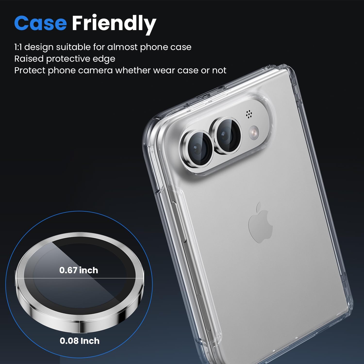 WSKEN for Phone Duo Ultra Fold Camera Lens Protector for iPhone image 5
