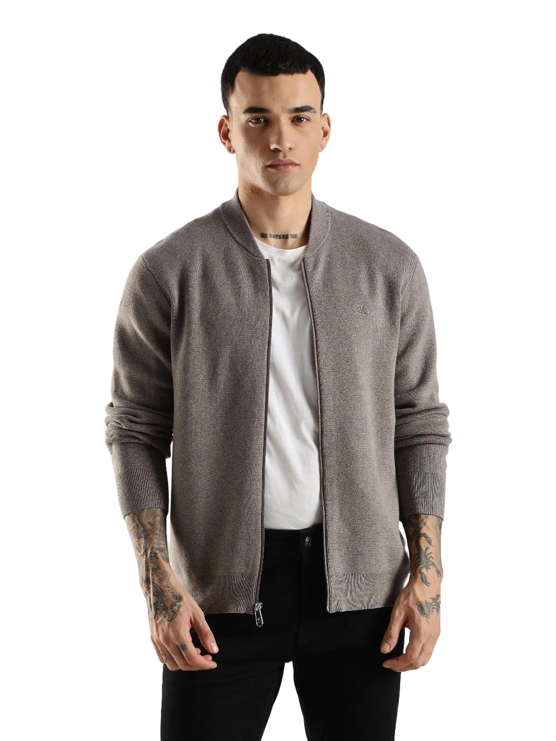 calvin klein jeans Solid Regular Fit Cotton Jacket-picture-12