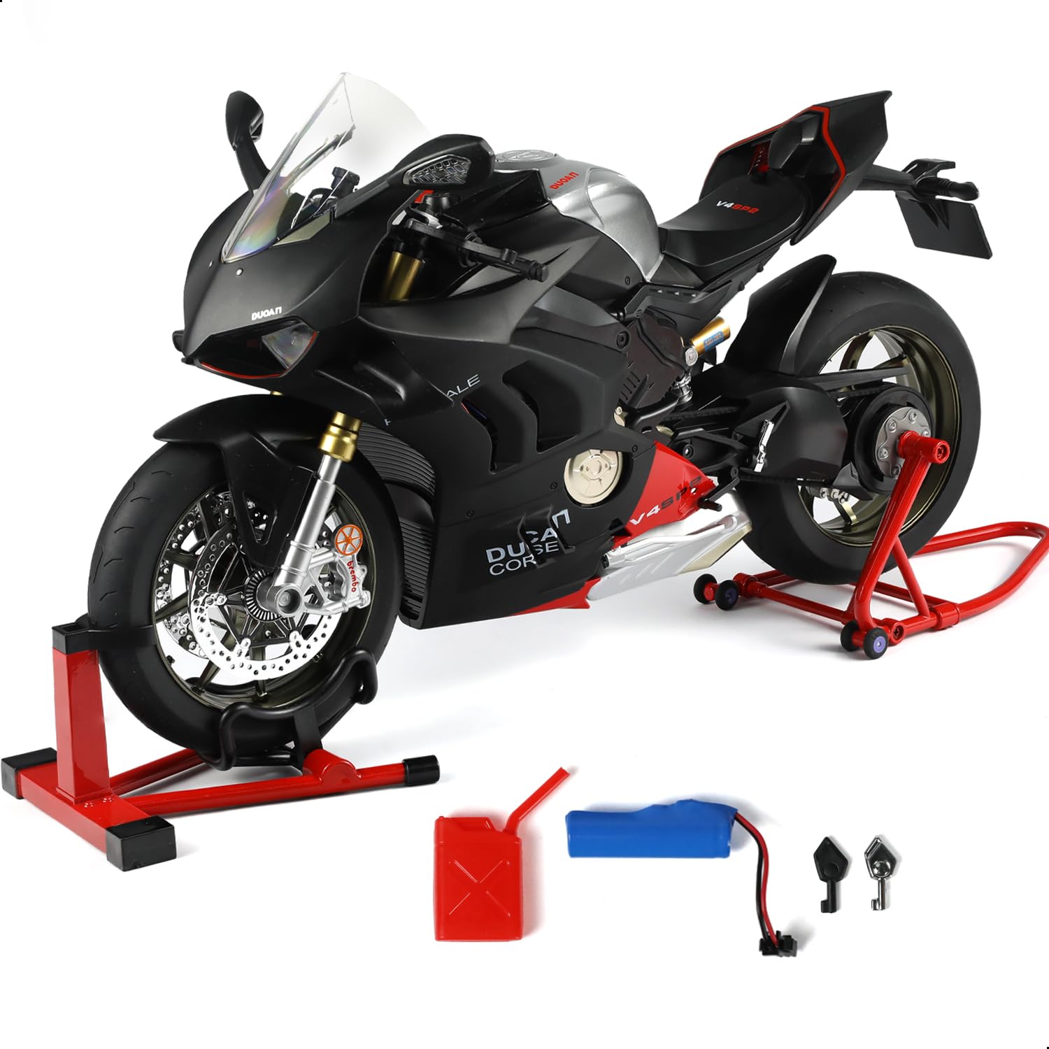 Amazon.com: Risopen 1:6 Motorcycle Model for Ducati Panigale V4