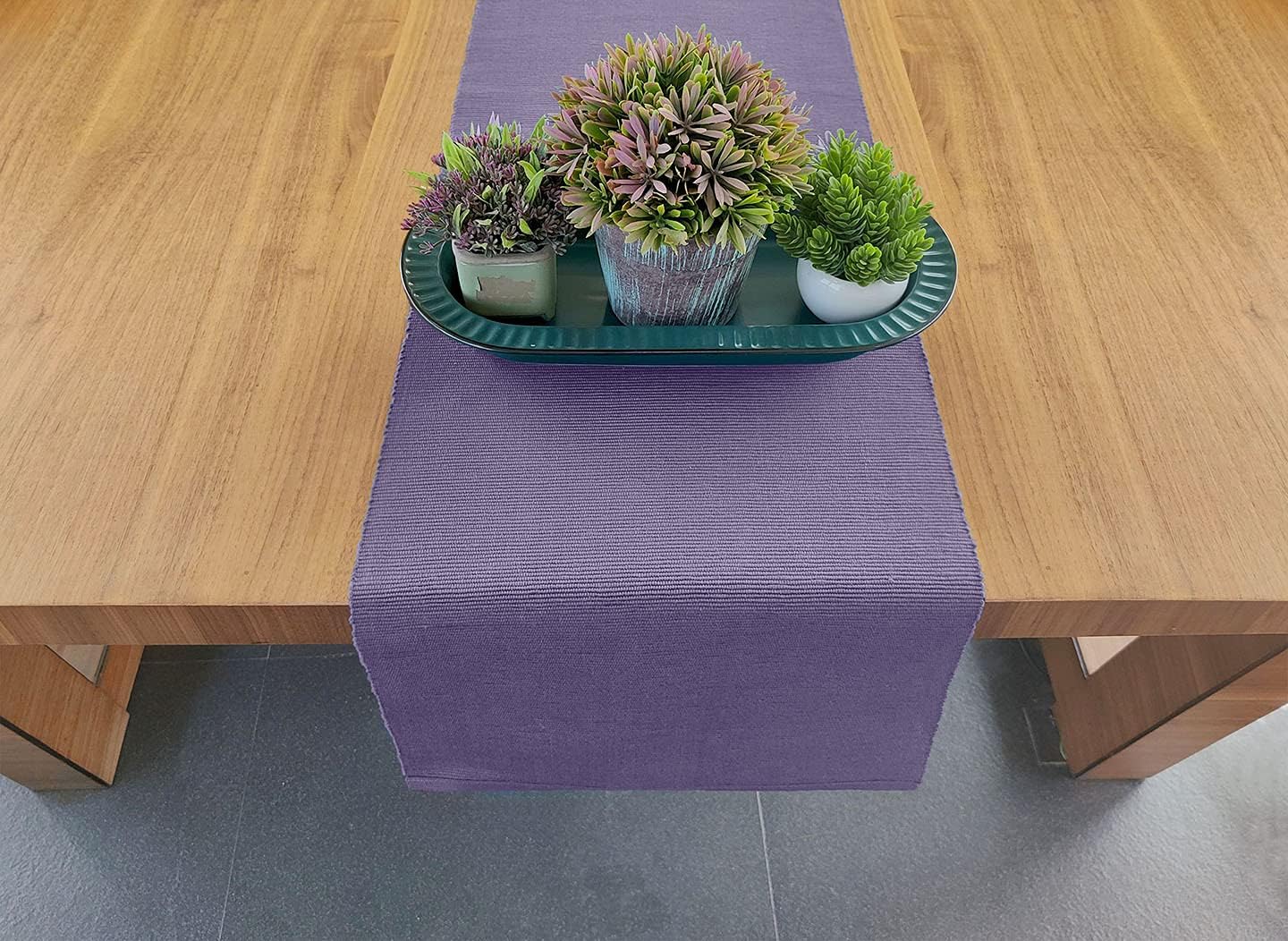 Craftbot 100% Cotton Ribbed Placemat - Set of 6-13 x 19 Inches - Dark Blue - Everyday Basic Table Mats - Washable Place Mats for Dining Table : Home & Kitchen