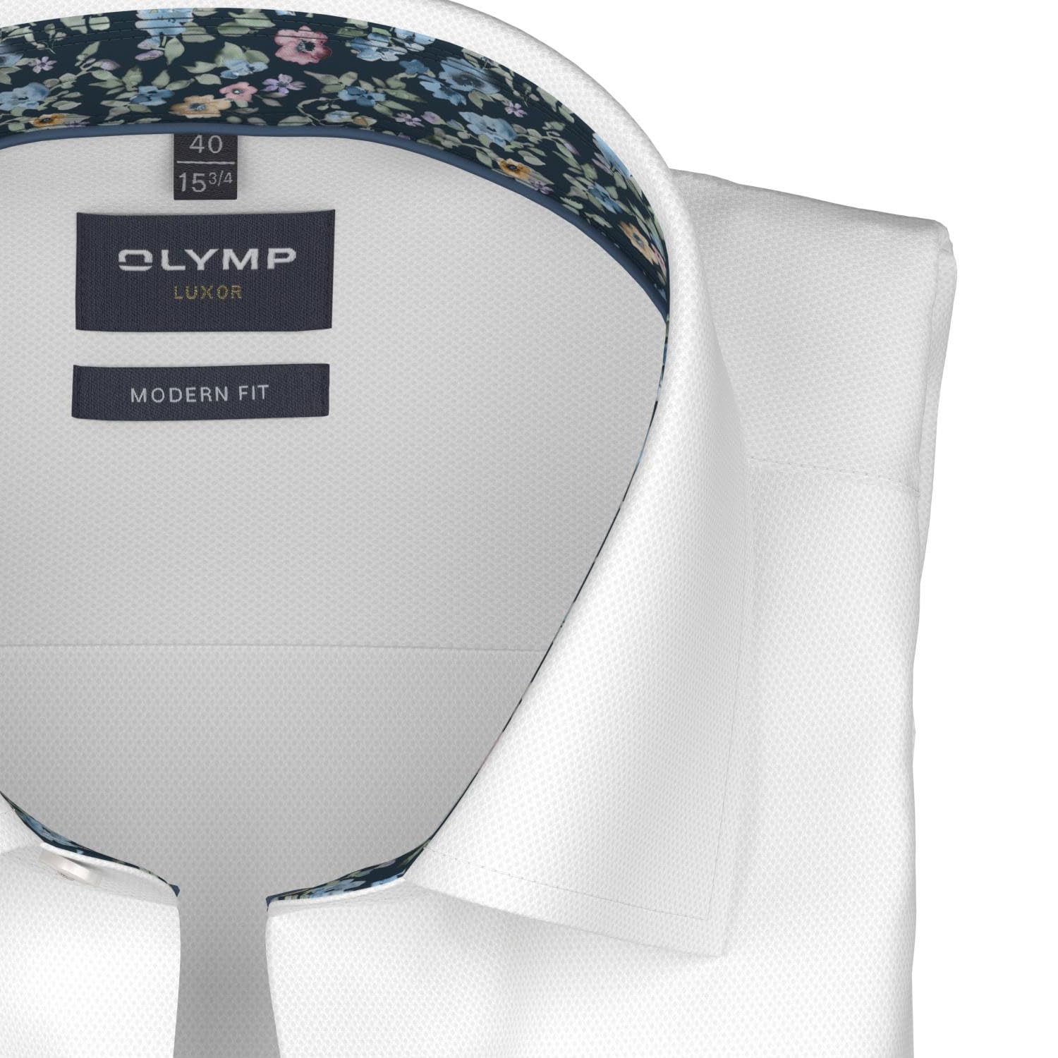 OLYMP Herren Oberhemd Langarm 136814,Einfarbig,470 Modern Fit 26,New Kent