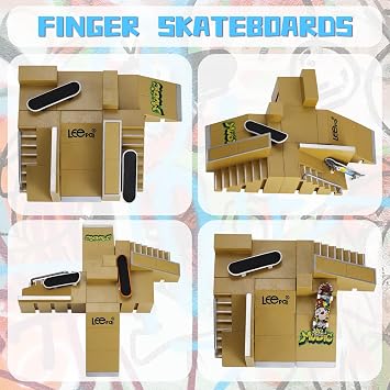5 Pcs Finger Skateboards, Mini Fingerboard DIY set, Finger Toys, Fingerboard Ramp Sets, Fingerboard Skate Set, Kids’ Toy for Boys and Girls