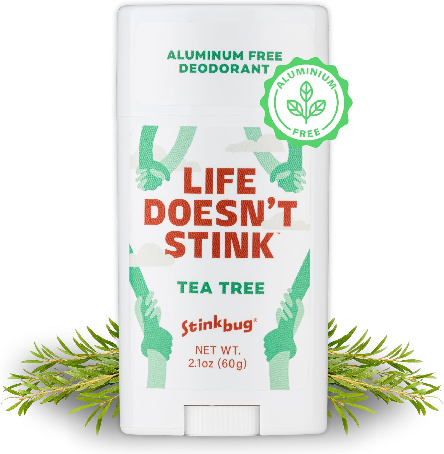 Naturals Organic Aluminum Free Deodorant Stick with Tea Tree, Coconut Oil and Essential Oils, Paraben Free, Sensitive Skin Deodorant, 2.1 Ounces Pack of 1