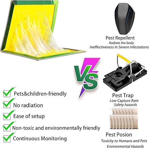 Miniatura 3 de Trampas para ratones, trampas para ratas, tableros de pegamento para ratones de fuerza profesional que trabajan para capturar ratas en interiores y
