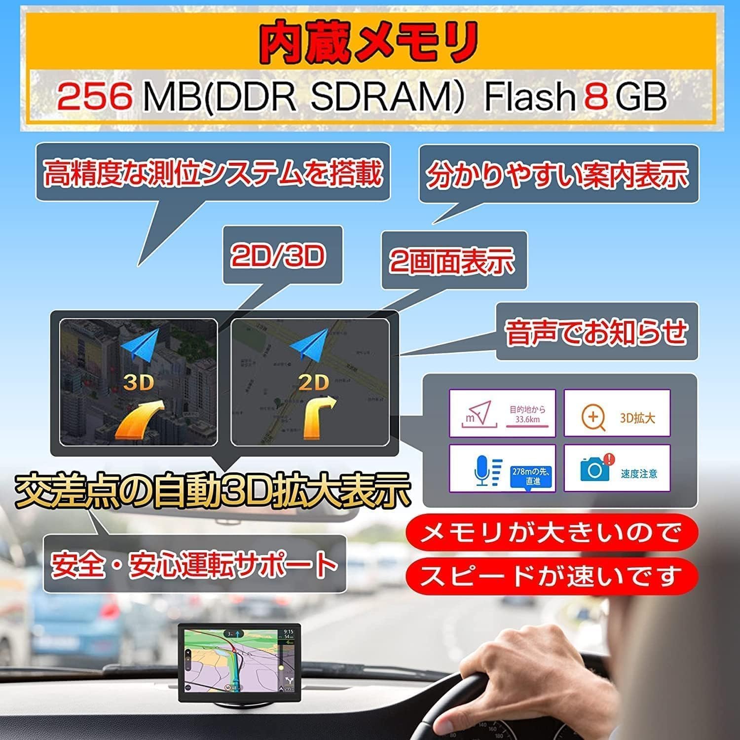 Amazon.co.jp: 最新地図搭載 カーナビ ポータブルナビ 7インチ