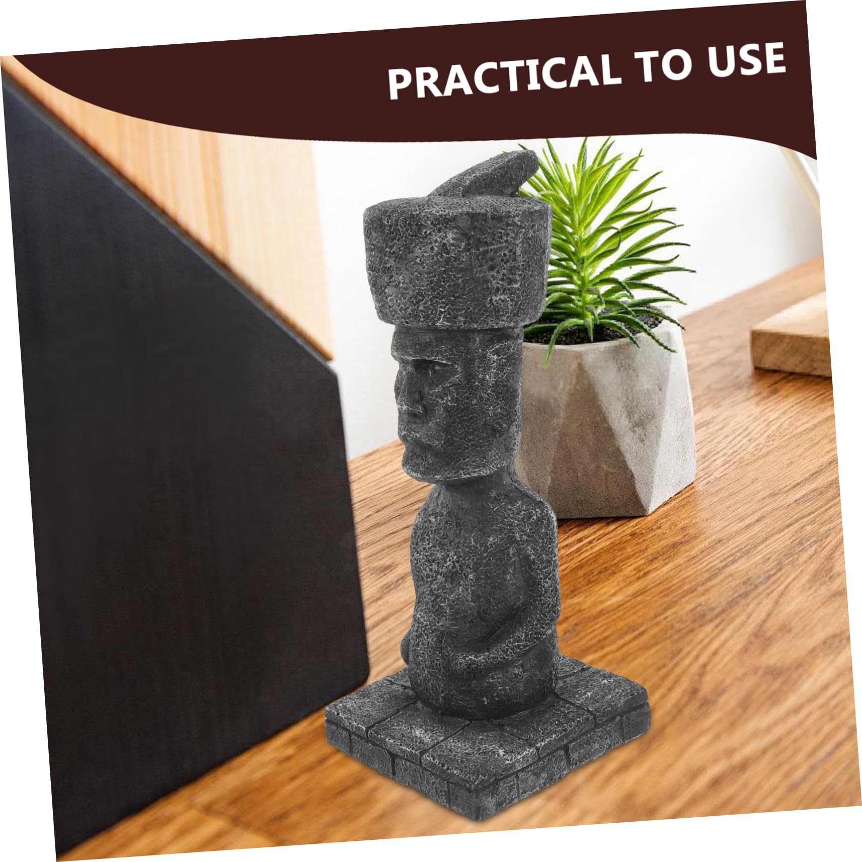 Ciieeo Statua Moai in Resina per Acquario, Decorazione Paesaggistica Antica, Effetto Realistico, Facile da Sistemare, per Casa e Ufficio