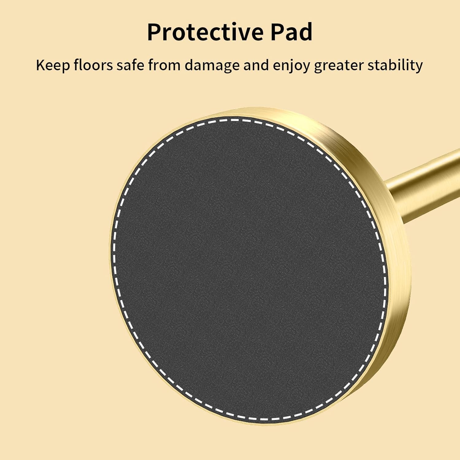 YUMORE Toilet Paper Holder Stand, 4.4lbs Heavy Duty Stainless Steel Free Standing Bathroom Tissue Roll Holder, Gold
