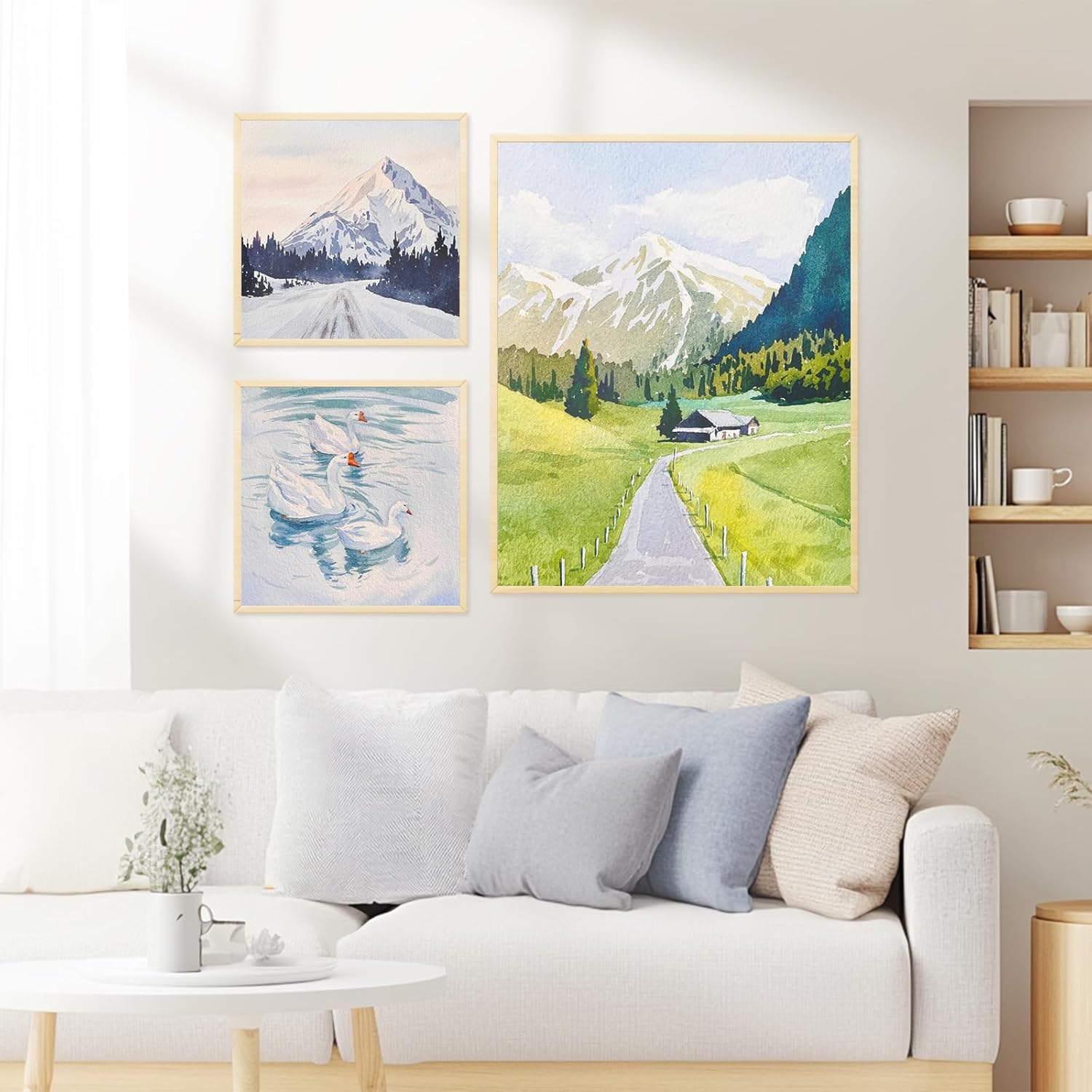 Blank Framed Canvas Wall Art - Premium White Canvas for DIY Art and Custom Painting (12 * 16-3)