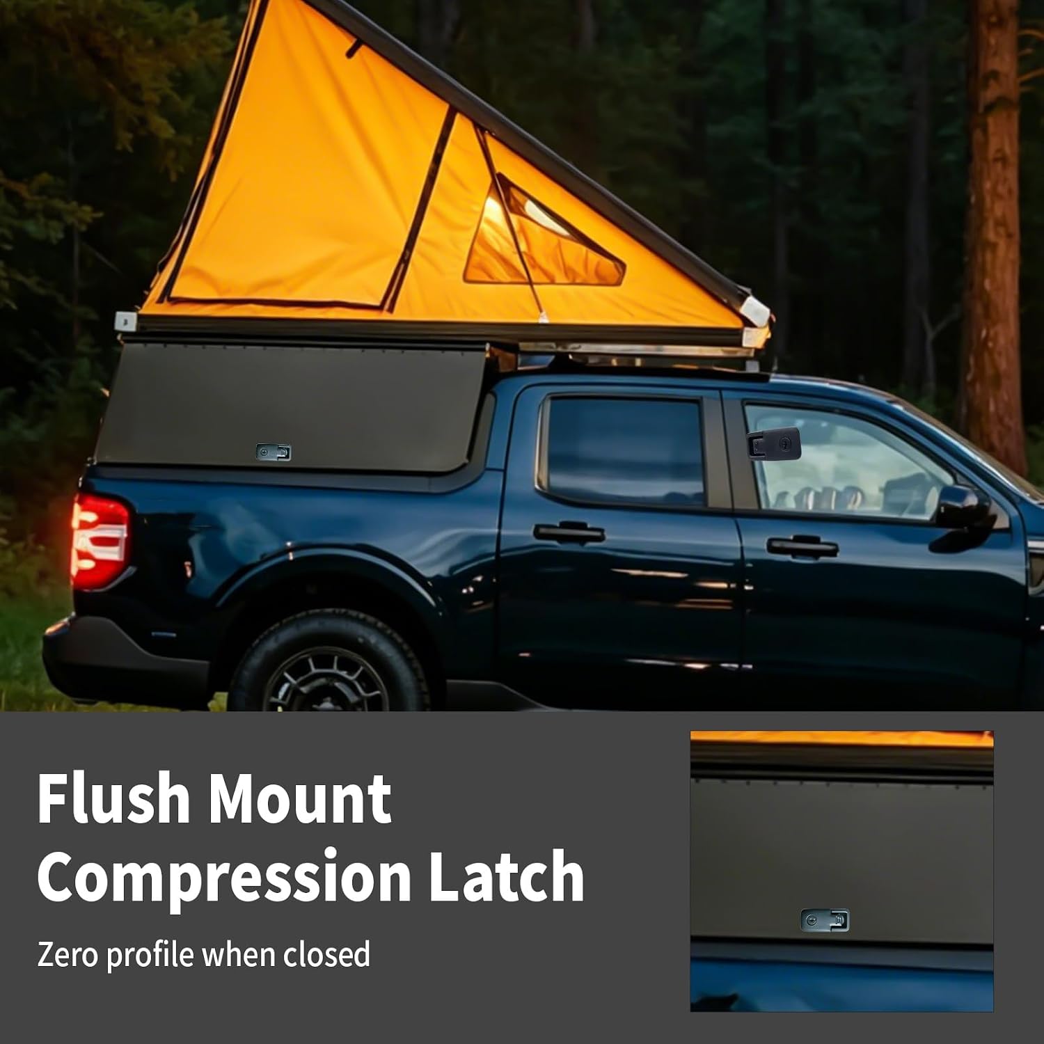 Flush Mount Compression Trigger Latch, Zinc Alloy Push-to-Close Latch for Electrical Cabinets, Toolboxes, & Equipment Cases,2 Pack