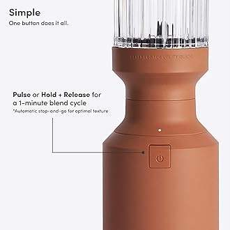 The Beast Mini Blender Plus | Mini Countertop Kitchen Blender | Blend Smoothies and Shakes, Dressings, Sauces, Dips | Extra Vessels, Straw Cap and Straws Included | 600W (Terra)