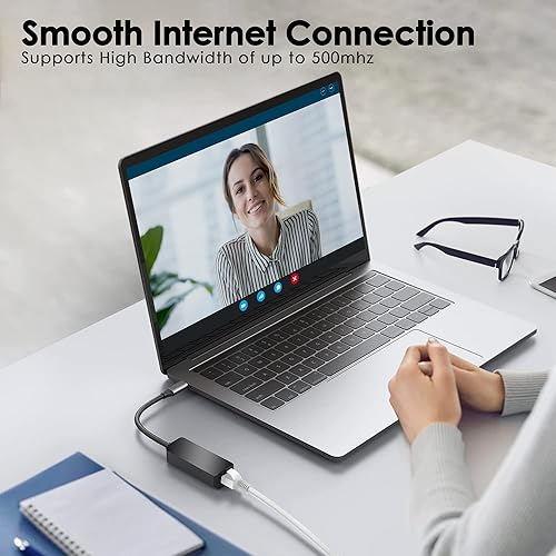 Miniatura 2 de Cable Ethernet Cat6 para juegos, color blanco, cable de conexión de red LAN de 100 pies, cable de Internet de alta velocidad, RJ45, 24AWG,