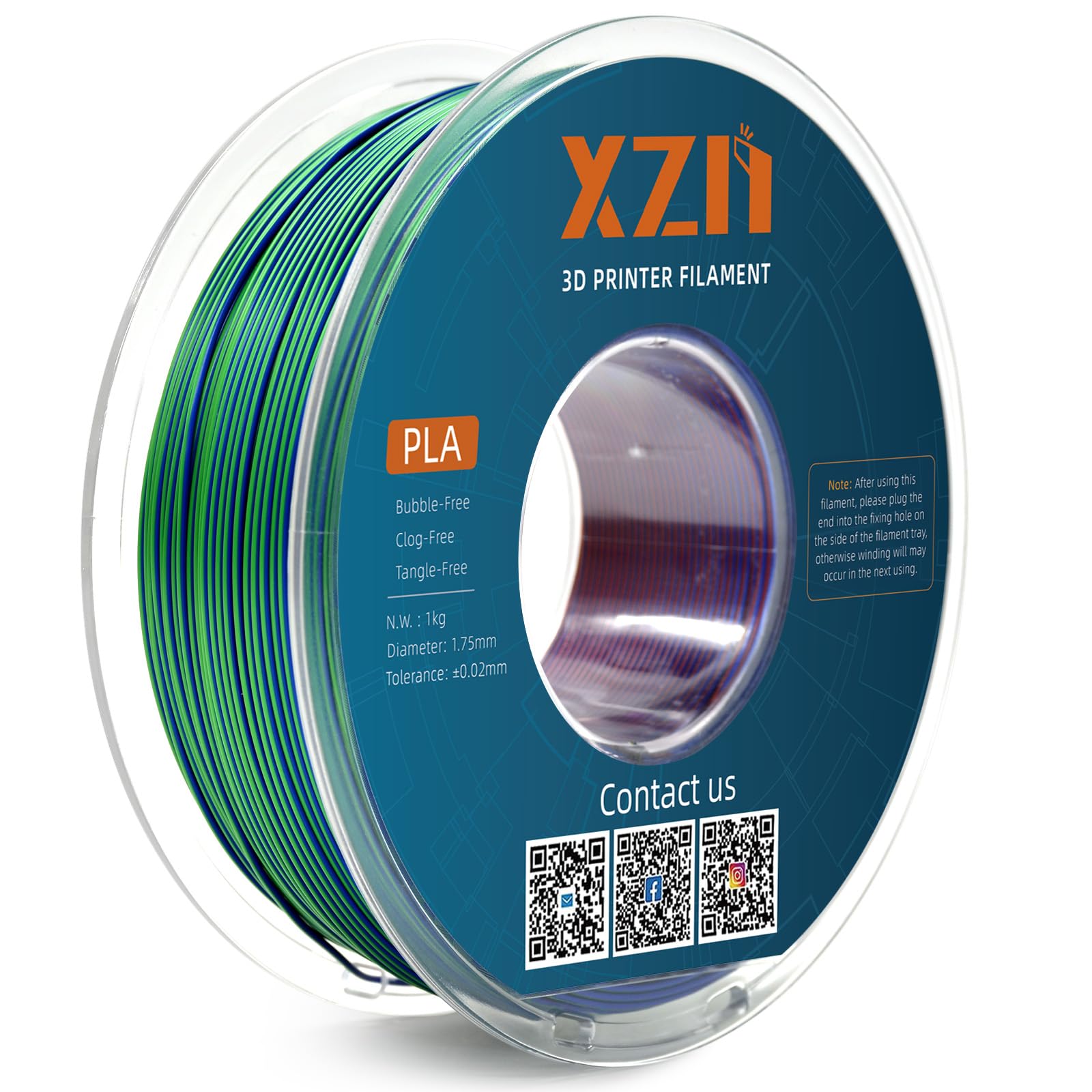 3D Printer Silk PLA Tri-Color Filament,Metal-Like Shiny Silk Filament 1.75mm, Dimensional Accuracy +/- 0.03 mm,Tri-Color Red Blue Green,1kg (2.2lbs) Spool