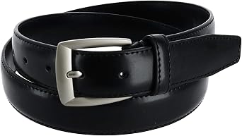 CTM Mens 1 1/4 Inch Wide Basic Leather Dress Belt
