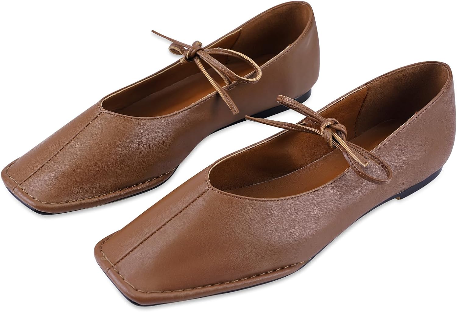 Black Ballet Flats Women - Square Toe Comfort