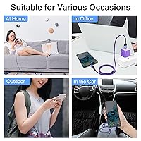 Vista 6 de Cable USB tipo C de 3 pies, paquete de 2 cables de carga rápida Android USB C, cable de teléfono para Samsung Galaxy S26/S25/S24/S23/S22/A54/A23/S21